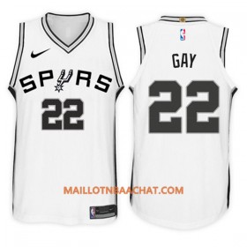 Maillot NBA San Antonio Spurs Rudy Gay 22 Nike 2017-18 Blanc Swingman - Homme